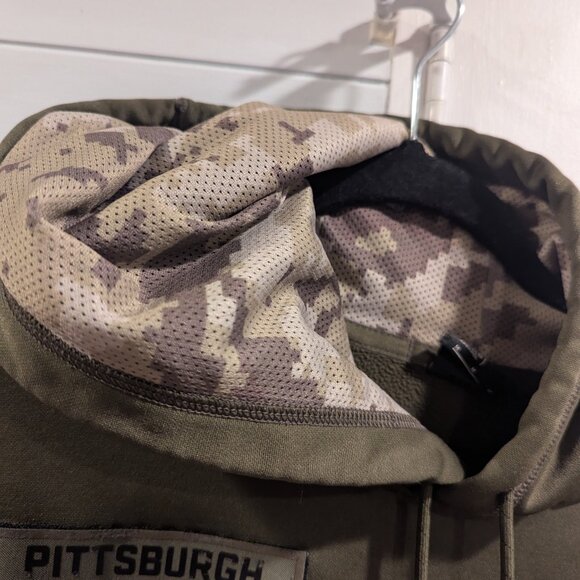 Pittsburgh Steelers Nike Salute to Service Therma Hoodie with American Flag Med. - Picture 11 of 12